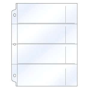   Currency Page for 3 Ring Binders   25 Pack   Archival Quality   US