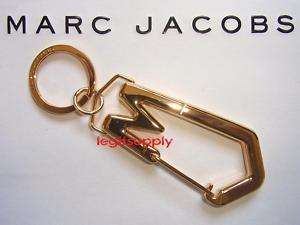 MARC M.JACOBS Gold Metal Carabiner Clip Key Chain Ring  