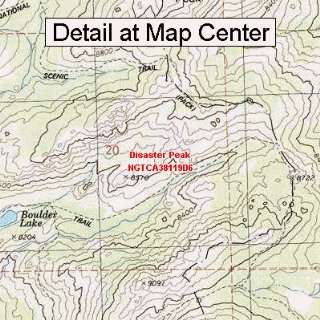 USGS Topographic Quadrangle Map   Disaster Peak, California (Folded 