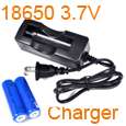 2x 18650 3.7V 3000mAh Rechargeable Battery + Charger US  