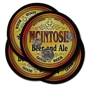 MCINTOSH Family Name Brand Beer & Ale Coasters
