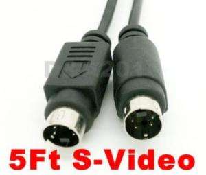 5ft 1.5m S Video S VHS Cable 4 pin Male to Male HDTV 5  