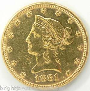 1881 $10 United States Liberty Eagle Gold Coin  