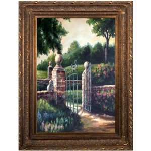   FN60483B 668DG Garden Ingress II Framed Oil Painting: Home & Kitchen