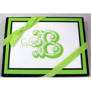   Stationery NOT4116 Green Initial B Blank Note Cards: Everything Else