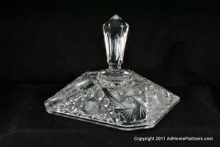 Hand Cut 24% Lead Crystal Candy Dish With Lid Feet Made In Germany 