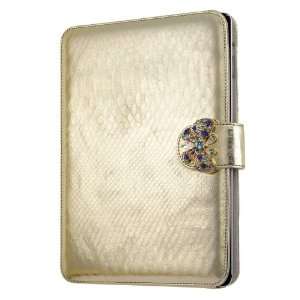   Azure Butterfly Gold Tone iPad Cover Case Cell Phones & Accessories