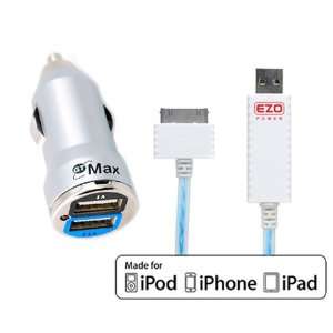   Port USB Car Charger Adapter 2A for Apple iPad, iPhone, iPod Touch