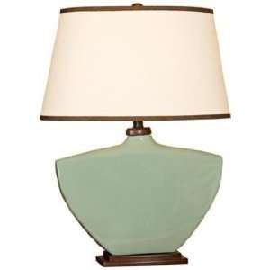    Splash Collection Moss Curved Ceramic Table Lamp