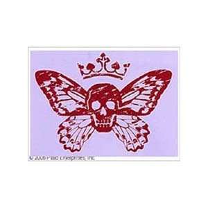  Iron On Transfers Crowned Butterfly Skull