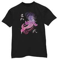 Purple Japanese Koi Fish Tattoo style design T shirt  