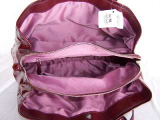 NWT Chelsea Patent Leather Jayden Carryall 17855 WINE Handbag $378 