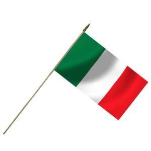  Italy Flag 12X18 Inch Mounted E Poly: Patio, Lawn & Garden