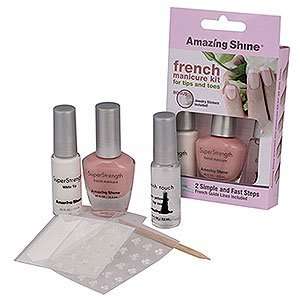  AMAZING SHINE NAILS French Manicure Kits Sheer Pink (Model 