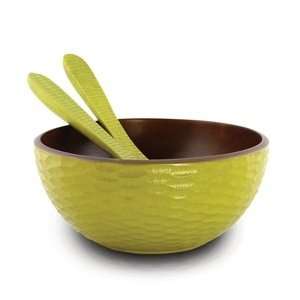   Mango Wood Serving Bowl and Servers   3100MH4080SS