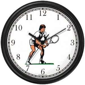  Man Tennis Player No.4 Tennis Theme Wall Clock by 