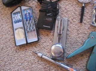 Mens Junk Drawer Lot Tools, Darts,Vintage items Miners Light  