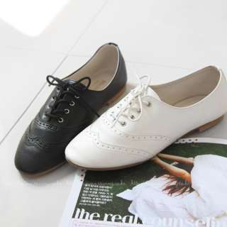 New women classic flat shoes modern loafer style unisex oxford White 