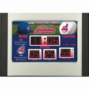  Cleveland Indians MLB Scoreboard Desk & Alarm Clock 