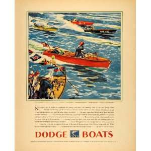 1930 Ad Dodge Boats Racing Edward Wilson Mahogany 