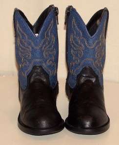 Boys Toddlers Sz 8 Ostrich Quill Style Cowboy Western Boots  