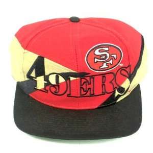  SAN FRANCISCO 49ERS RED OLD SCHOOL CAP HAT ADJ NEW: Sports 