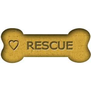   Inch by 2 1/4 Inch Car Magnet Biscuit Bones, Love Rescue: Pet Supplies
