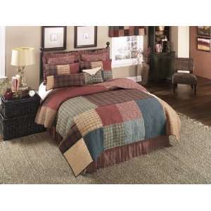 Donna Sharp Campfire Square Quilted Patchwork Cotton King Sham  