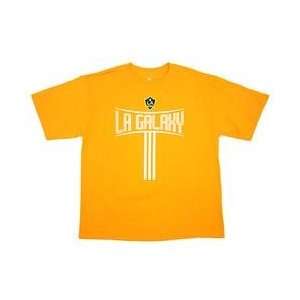  adidas Los Angeles Galaxy Resistance T Shirt   Gold Large 