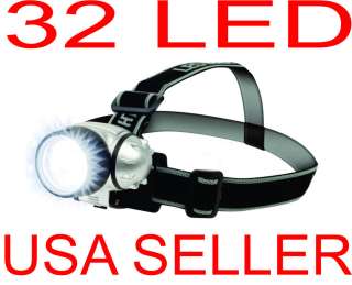 32 LED Headlamp With Adjustable Strap, Ultra Bright LED 3 Lighting 