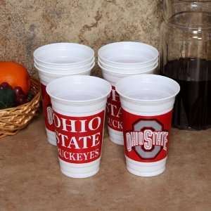   Buckeyes 8 Pack 20oz. Name & Logo Plastic Cups