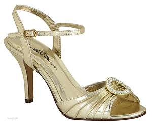 Lava Jessie Silver or Gold Ankle Strap Open Toe Sandal Heels Pumps 3 