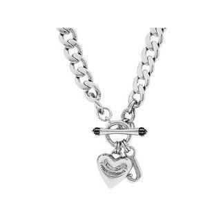  Juicy Couture Silver Pave Heart Charm Bracelet: Jewelry
