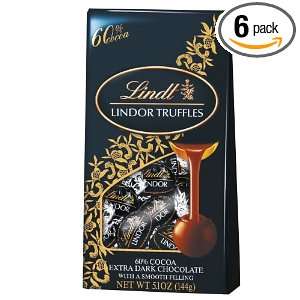 Lindt Lindor Truffles 60% Extra Dark Chocolate, 5.1 Ounce Bags (Pack 