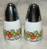 OFFERING A SET OF CORNING SPICE OF LIFE SALT AND PEPPER SHAKERS FROM 