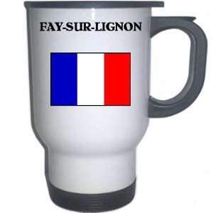  France   FAY SUR LIGNON White Stainless Steel Mug 