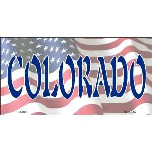  American Flag (Colorado) License Plate 