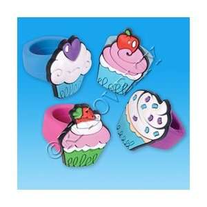 Rubber Cupcake Rings   24 pcs: Toys & Games