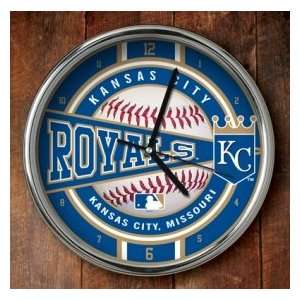  Kansas City Royals Chrome Wall Clock: Sports & Outdoors