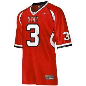 Nike Utah Utes #3 Red Replica Football Jersey Sports 