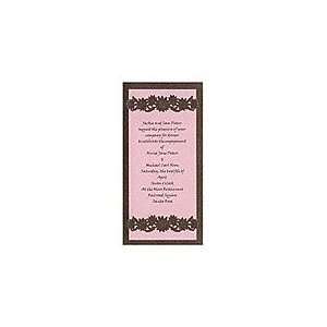   Chocolate & Pink Daisies Wedding Invitations
