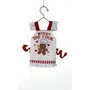  7 Moms Kitchen Holiday Kiss the Cook Apron on Hanger 