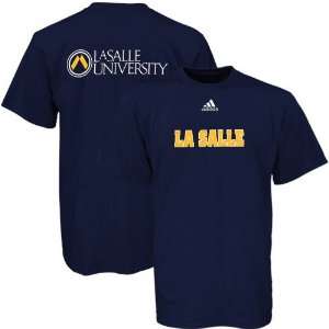  adidas La Salle Explorers Navy Blue Prime Time T shirt 
