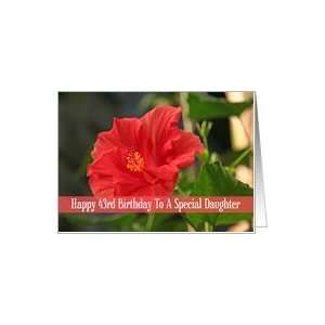    Red Floral 43rd Birthday Card For Daughter Card Toys & Games