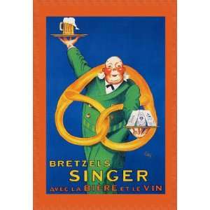   Bretzels Singer   Avec la Biere et la Vin 20x30 poster