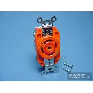  Leviton 2820 IG L22 30R Locking Flush Receptacle   Orange 