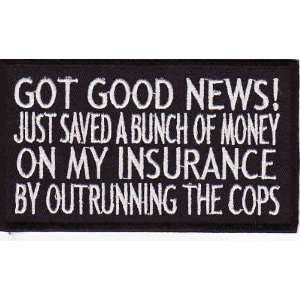  Got Good News Patch, 4x2.25 inch, small Funny embroidered 
