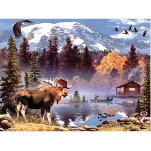  White Mountain Puzzles Moose Pond Toys & Games