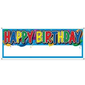  Happy Birthday Blank Sign Banner Case Pack 60