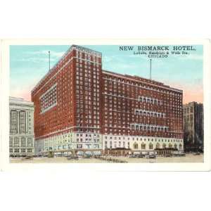   Vintage Postcard Bismark Hotel   Chicago Illinois 